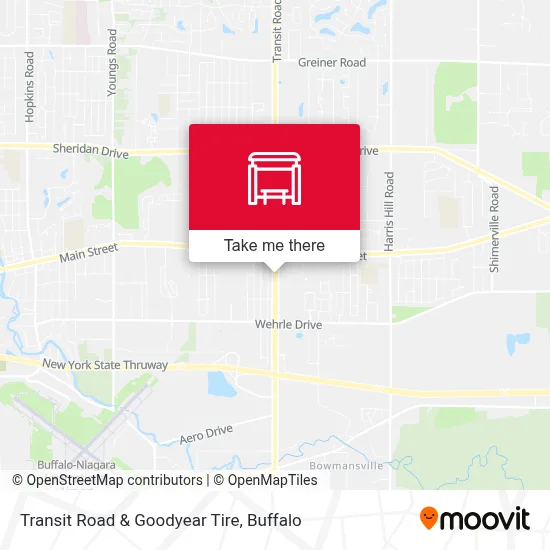 Transit Road & Goodyear Tire map