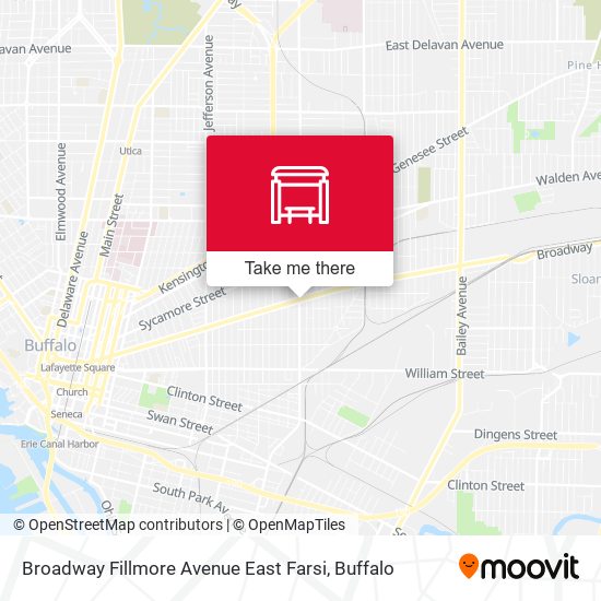 Mapa de Broadway Fillmore Avenue East Farsi