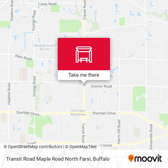 Transit Road Maple Road North Farsi map