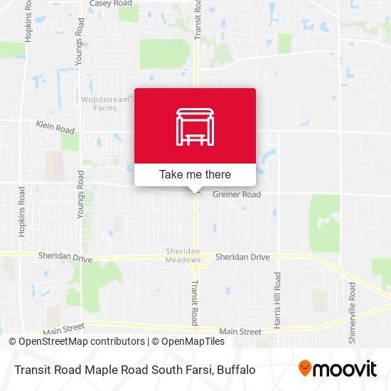Transit Road Maple Road South Farsi map