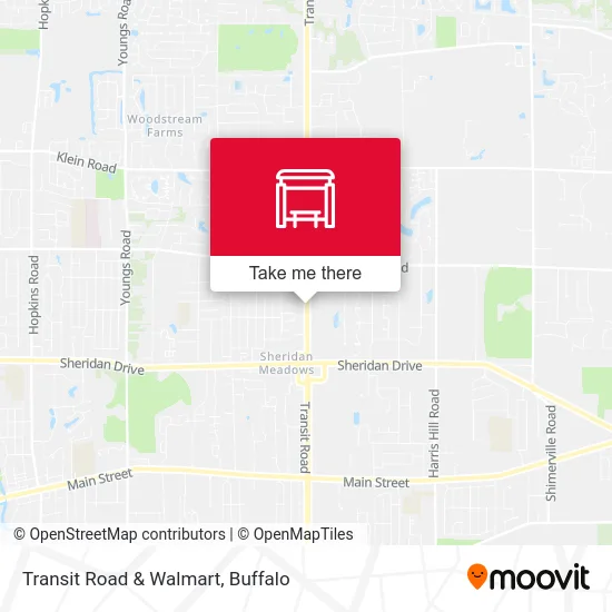 Transit Road & Walmart map