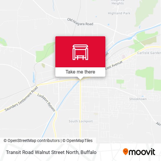 Transit Road Walnut Street North map