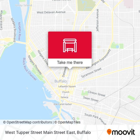 Mapa de West Tupper Street Main Street East