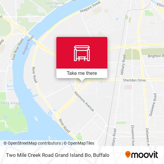 Two Mile Creek Road Grand Island Bo map
