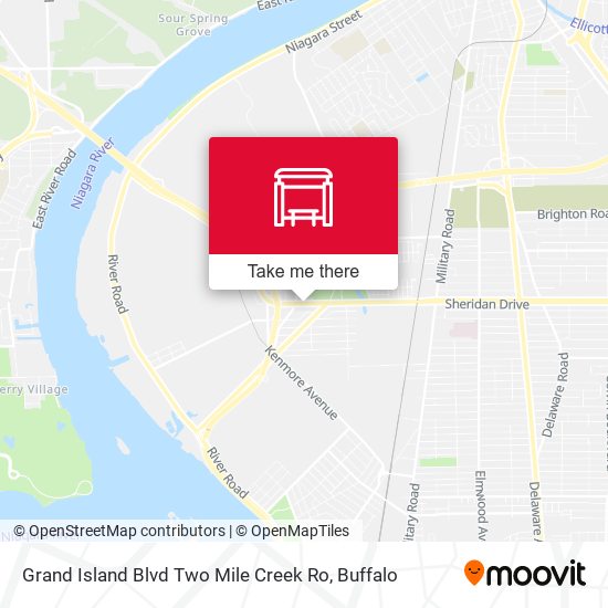 Mapa de Grand Island Blvd Two Mile Creek Ro