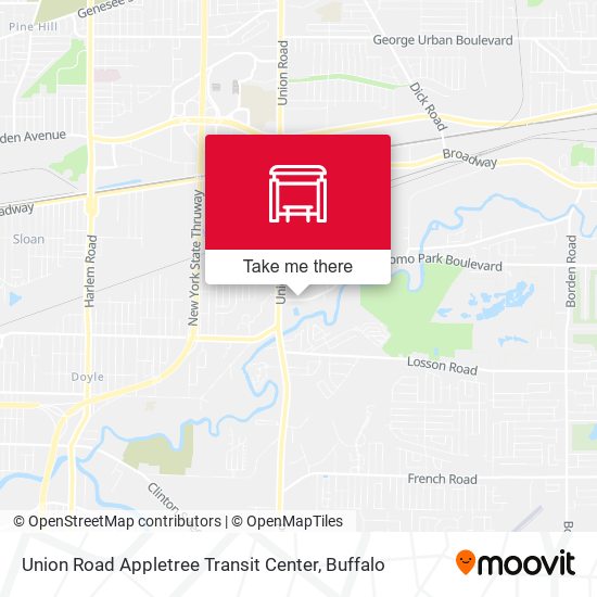 Union Road Appletree Transit Center map