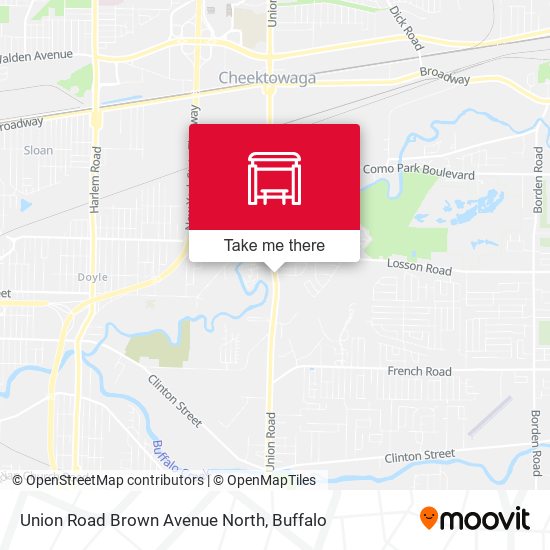 Mapa de Union Road Brown  Avenue North