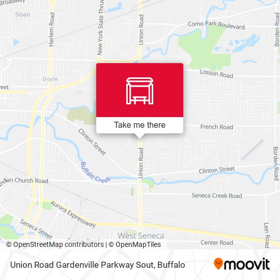 Union Road Gardenville Parkway Sout map