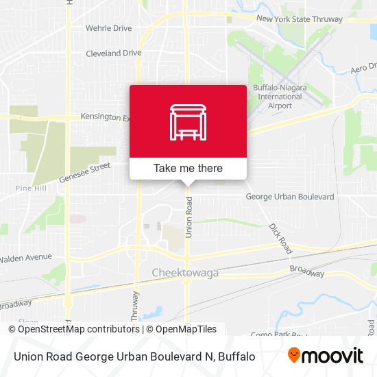 Mapa de Union Road George Urban Boulevard N