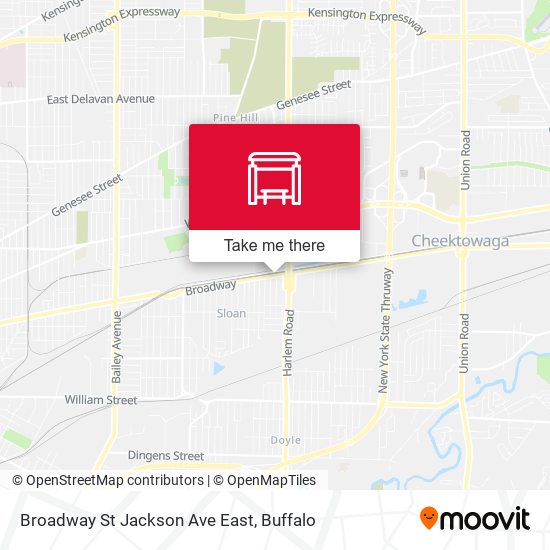 Mapa de Broadway St Jackson Ave East