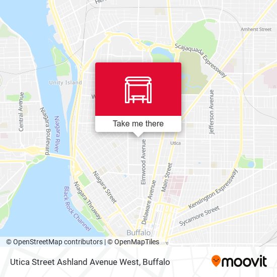 Mapa de Utica Street Ashland Avenue West