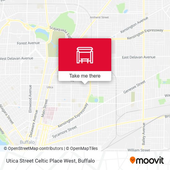 Mapa de Utica Street Celtic Place West