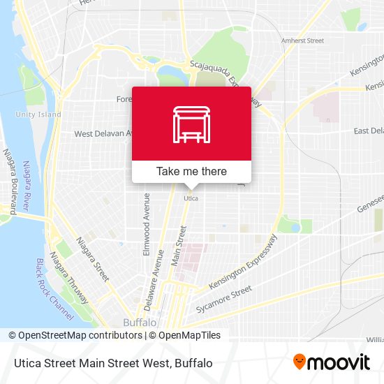 Mapa de Utica Street Main Street West