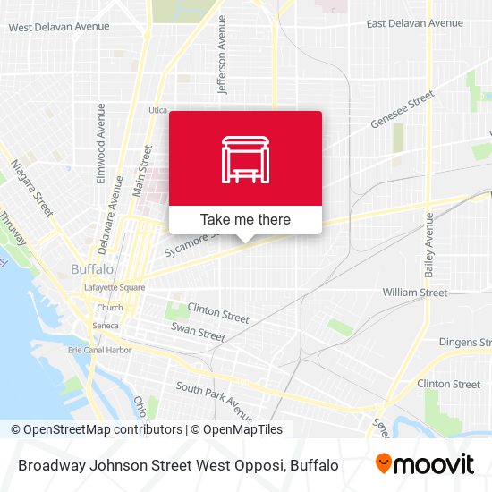Mapa de Broadway Johnson Street West Opposi