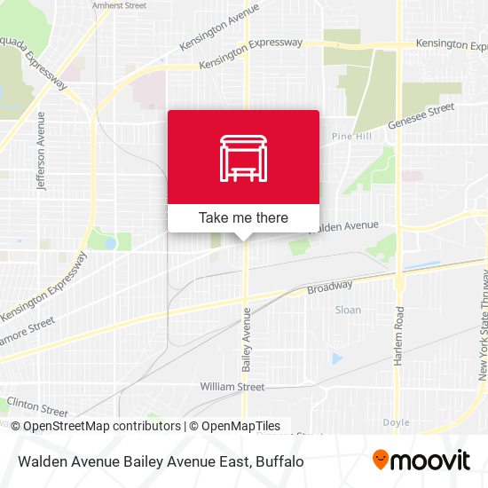 Mapa de Walden Avenue Bailey Avenue East