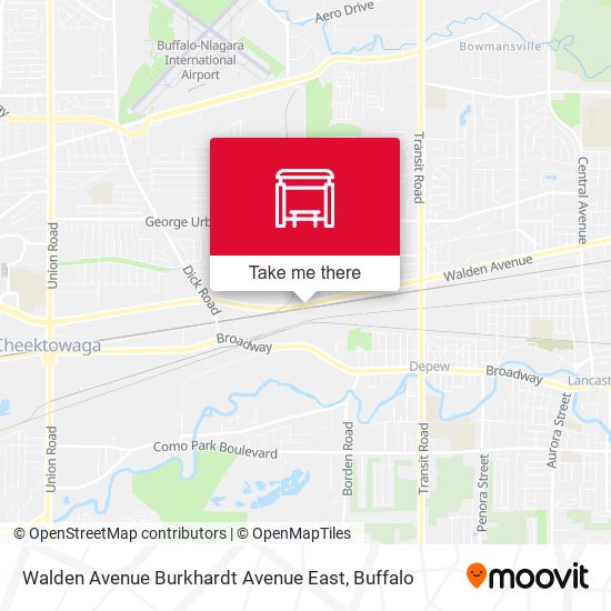 Walden Avenue Burkhardt Avenue East map