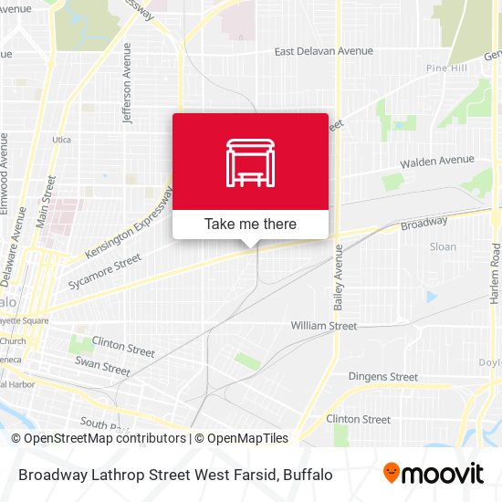 Mapa de Broadway Lathrop Street West Farsid