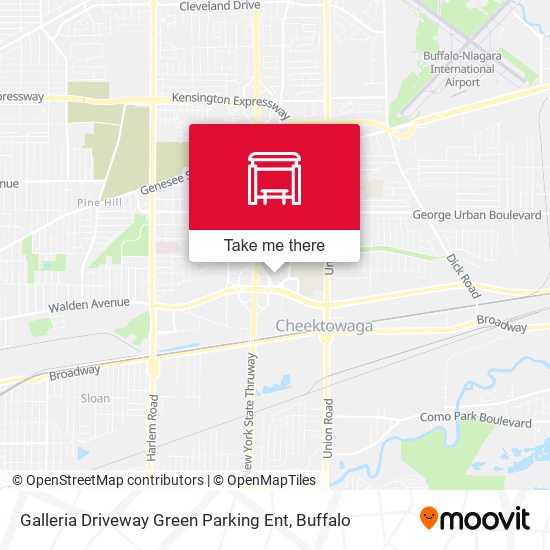 Galleria Driveway Green Parking Ent map