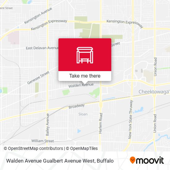 Mapa de Walden Avenue Gualbert Avenue West