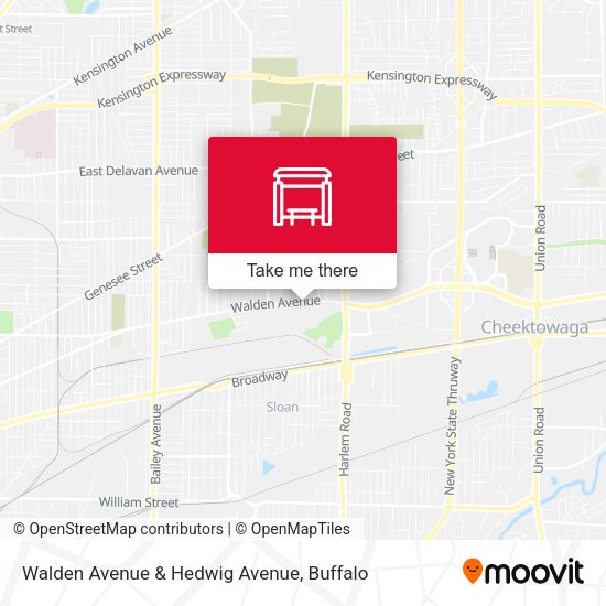 Walden Avenue & Hedwig Avenue map