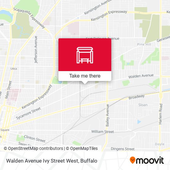Walden Avenue Ivy Street West map