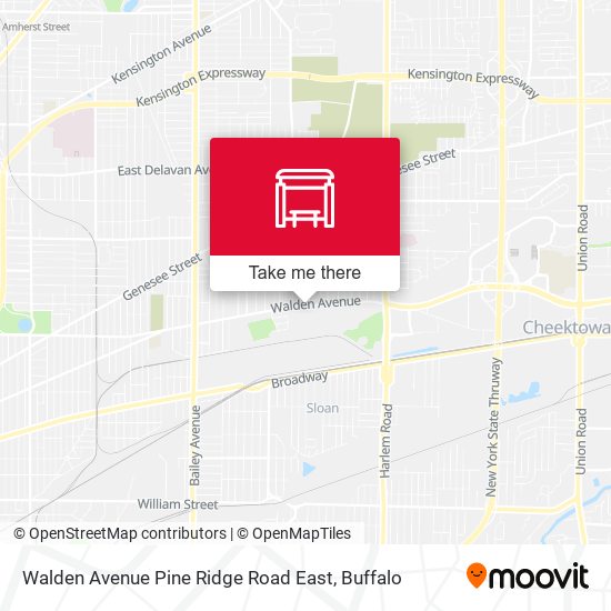 Walden Avenue Pine Ridge Road East map