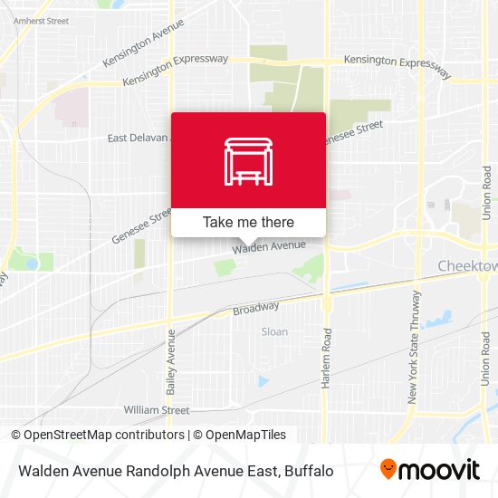 Mapa de Walden Avenue Randolph Avenue East