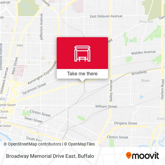 Mapa de Broadway Memorial Drive East