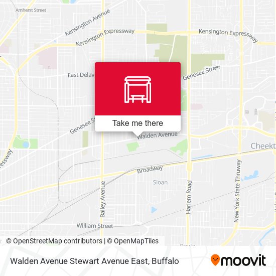 Walden Avenue Stewart Avenue East map