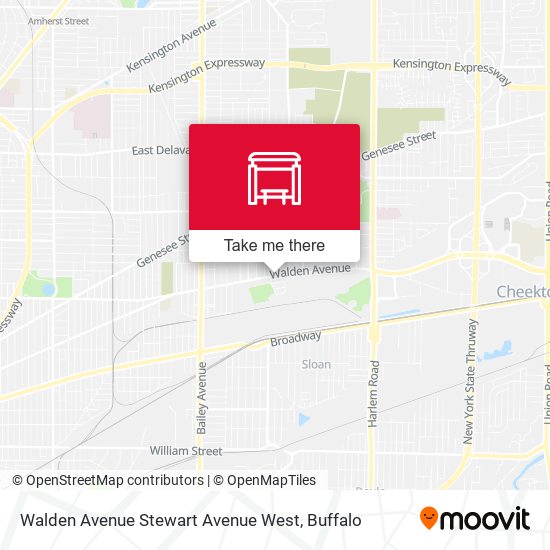 Walden Avenue Stewart Avenue West map