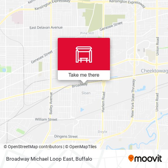 Broadway Michael Loop East map