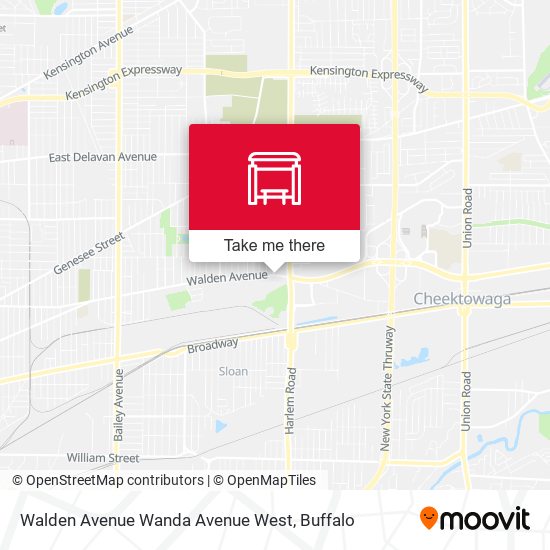 Mapa de Walden Avenue Wanda Avenue West