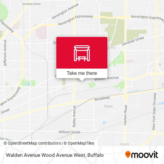 Mapa de Walden Avenue Wood Avenue West