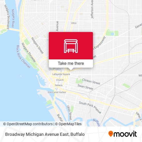 Mapa de Broadway Michigan Avenue East