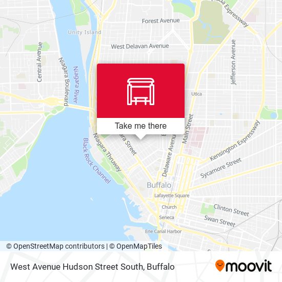 Mapa de West Avenue Hudson Street South