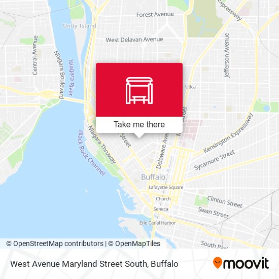 West Avenue Maryland Street South map