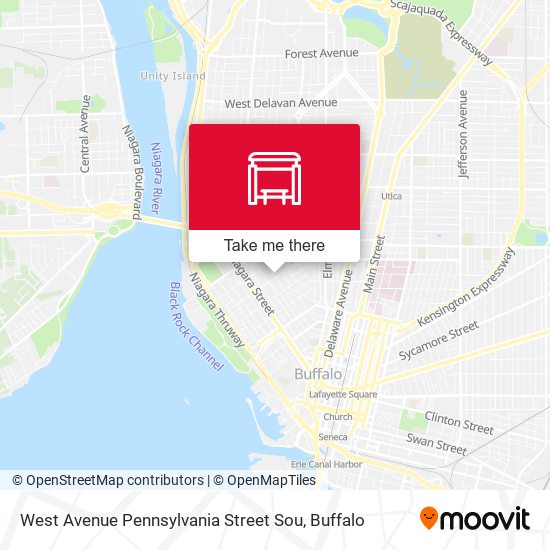 West Avenue Pennsylvania Street Sou map