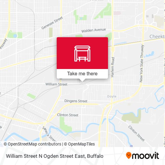 Mapa de William Street N Ogden Street East