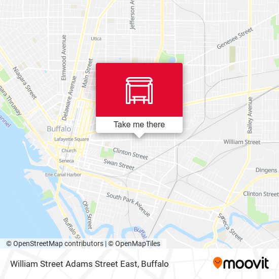Mapa de William Street Adams Street East