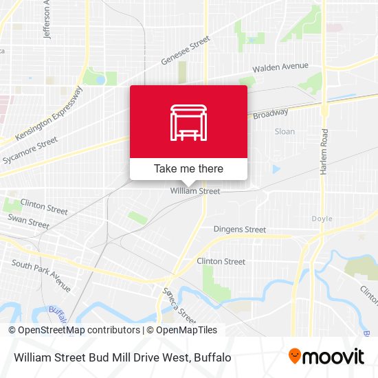 William Street Bud Mill Drive West map