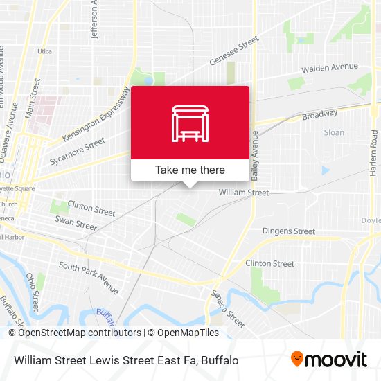 Mapa de William Street Lewis Street East Fa
