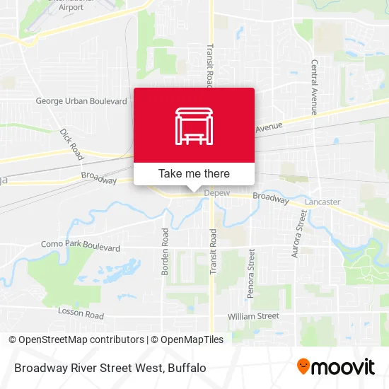 Broadway River Street West map