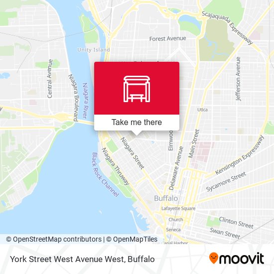 York Street West Avenue West map