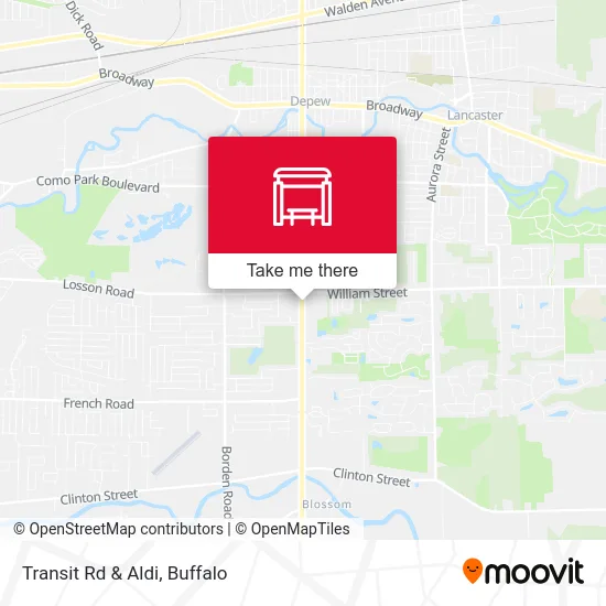 Transit Rd & Aldi map