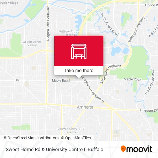 Mapa de Sweet Home Rd & University Centre