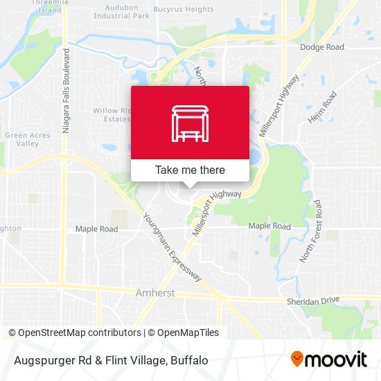 Augspurger Rd & Flint Village map