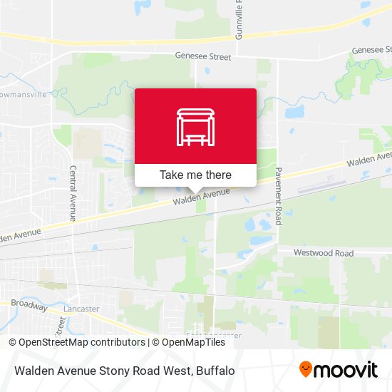 Walden Avenue Stony Road West map