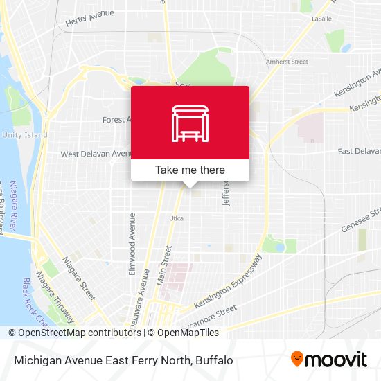 Michigan Avenue East Ferry North map