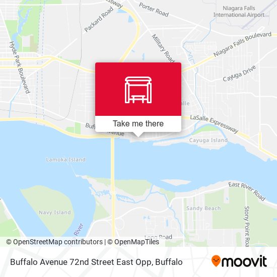 Mapa de Buffalo Avenue 72nd Street East Opp