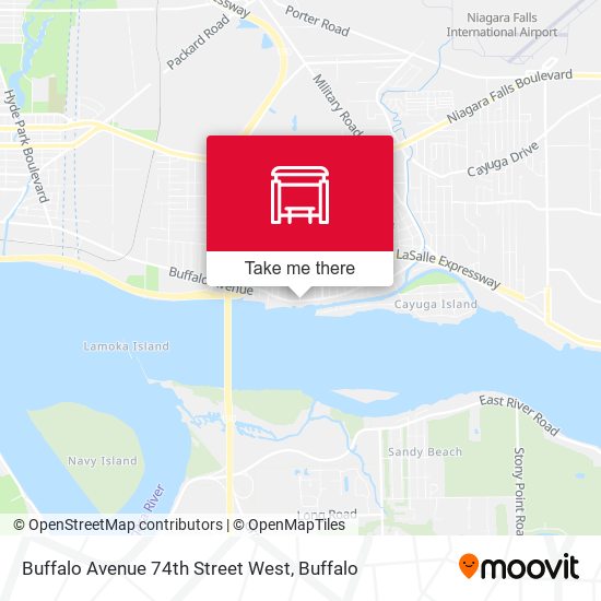 Buffalo Avenue 74th Street West map